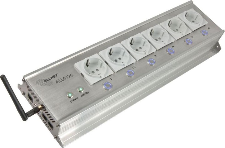 Produktbild Allnet MSR IO Zentrale Schaltsteckdosenleiste 6-fach inkl. Messgerät für Desktop & 19" Montage "ALL (6 x)