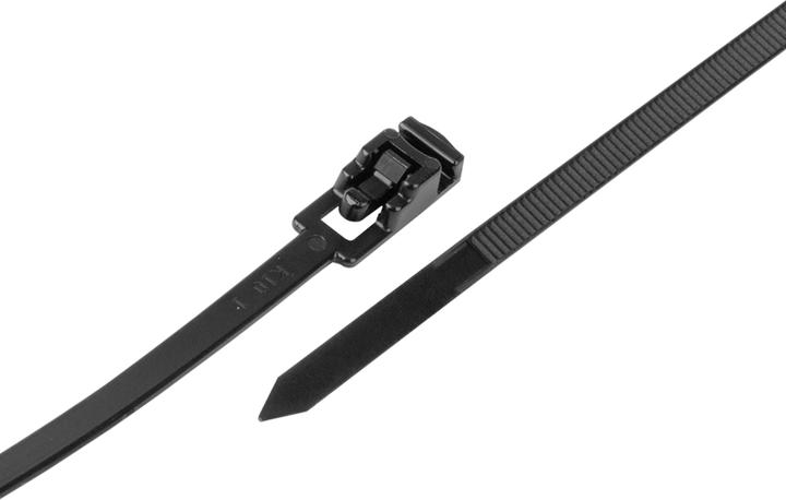 Actual product image Steffen Cable ties with Snap-Lock black 204.5mm x 4.5mm detachable, pack of 100 pcs. (Plastic cable ties, 204.50 mm, 100 pcs.)