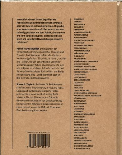 Nährwerte und Zutaten Politik in 30 Sekunden (Deutsch, Steven Taylor, 2018)
