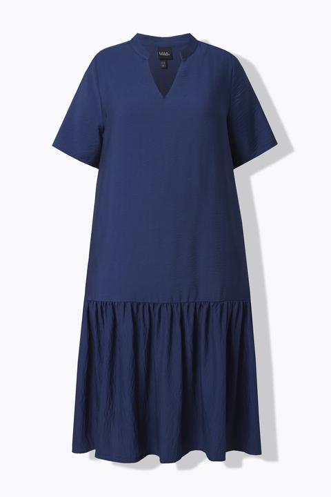 Actual product image Ulla Popken Flounce Panel Short Sleeve Dress (62)