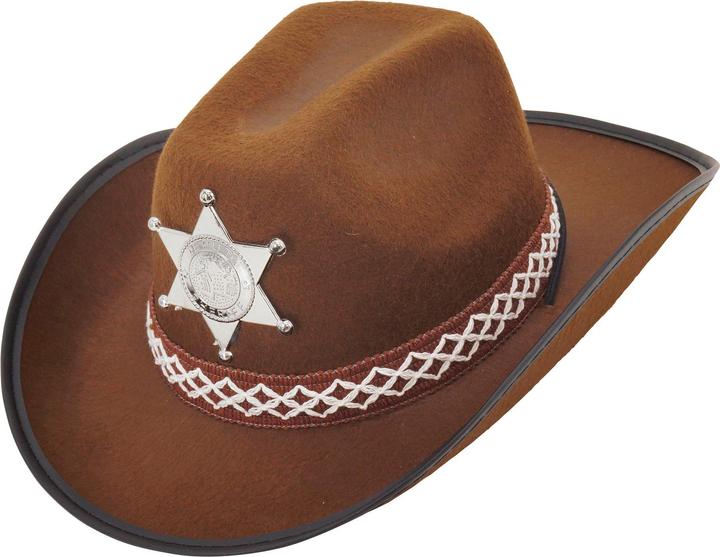 Produktbild Magni WIDMANN Cowboyhut mit Sherifstern braun Kindergrösse