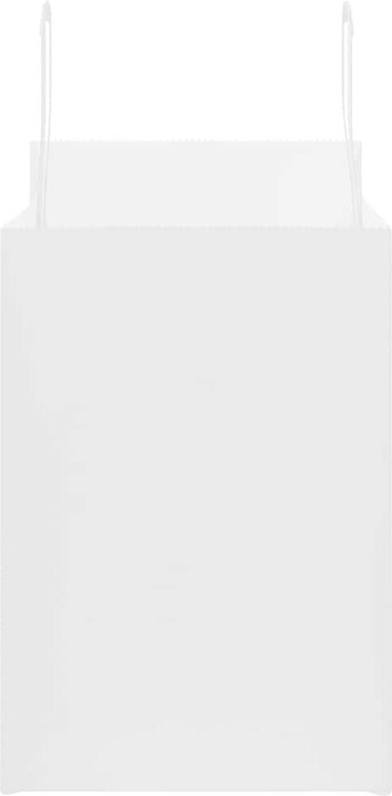 Produktbild VidaXL Kraftpapiertüten 50 Stk. mit Henkel Weiss 32x17x25 cm Papiertüte (Geschenkpapier, 50 x)