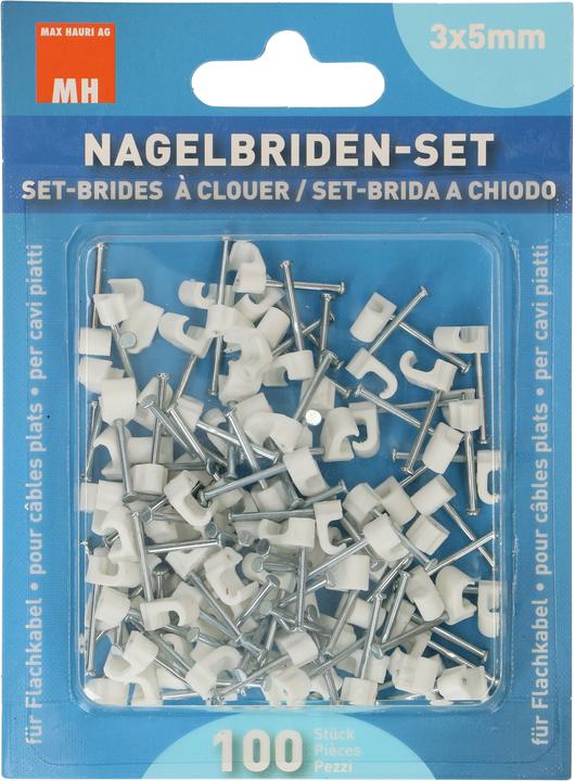 Image du produit Max Hauri Kit de brides de clouage 3-5 mm câble plat