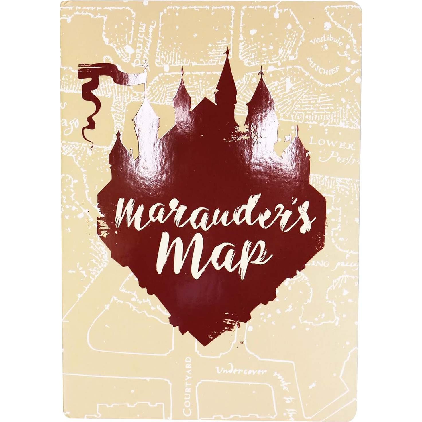Half Moon Bay, Quaderni + Bloc notes, Harry Potter: Mappa dei Marauder A5 Taccuino flessibile (A5, Righe, Copertina rigida)