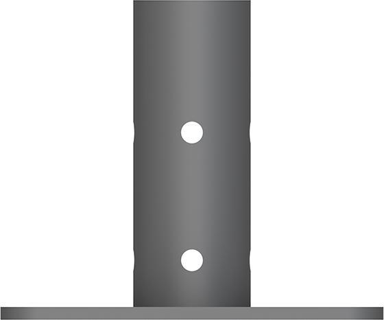 Image du produit Multibrackets Bolt Down Dual Pole, pour série Pro, métal (Platines de montage / d'adaption)