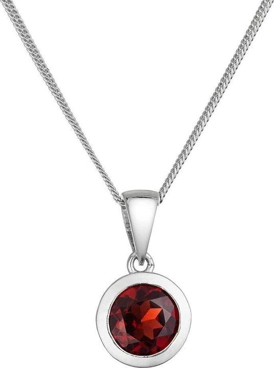 Produktbild Evolution Group - Elegant silver necklace with genuine garnet 12081.3 (Echtes Garn)