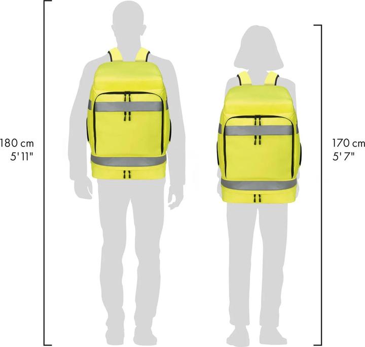 Actual product image Dicota Backpack Hi-Vis 65 litres – yellow (65 l)