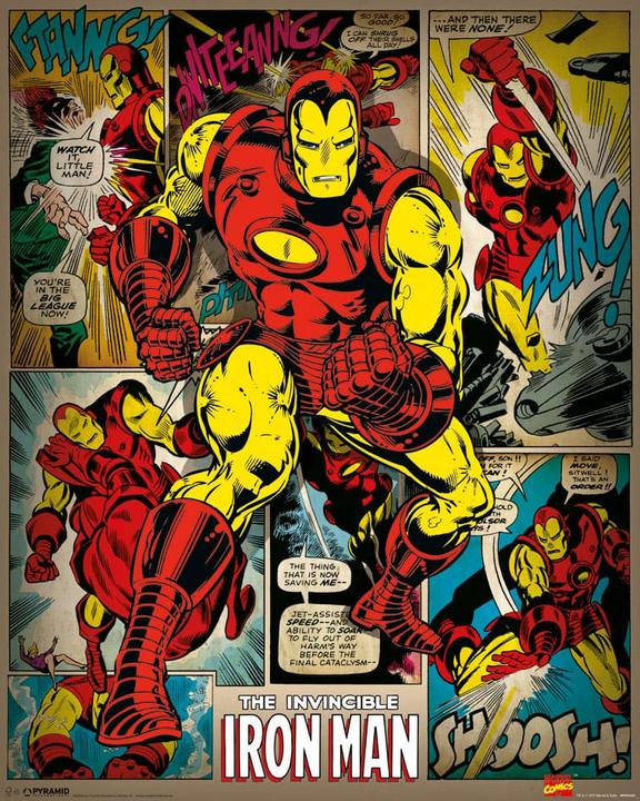 Immagine prodotto Pyramid Poster Marvel Comics Iron Man Retro 40 x 50 cm (4) (40 x 50 cm)