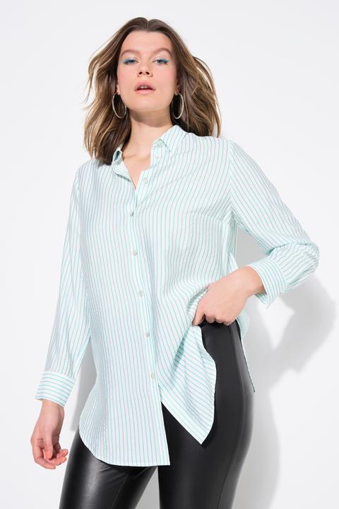Actual product image Studio Untold Pinstripe Button Down Blouse (46, 48)