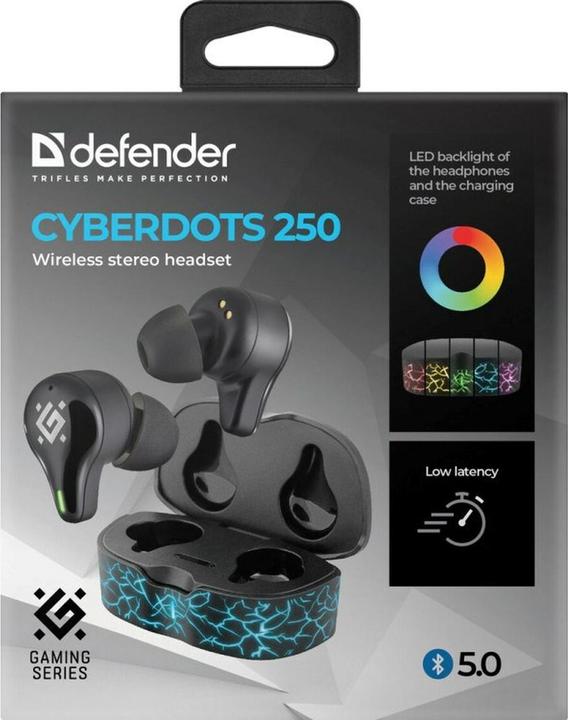 Image du produit Defender Casque Sans Fil Cyb Erdots 250 (NC, 4 h, Sans fil)