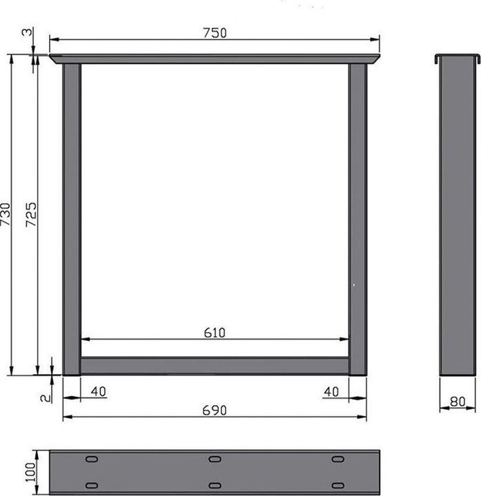 Produktbild Contini Esstisch (200 x 100 x 100 cm)