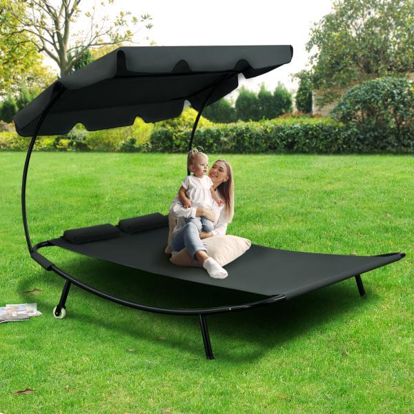 Image du produit Juskys Chaise longue double Antalya (200 cm)