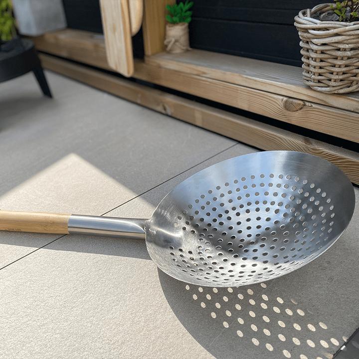 Actual product image Hot Wok L 53 cm - Rustfrit stål/bamboo - Sølvfarvet/nature