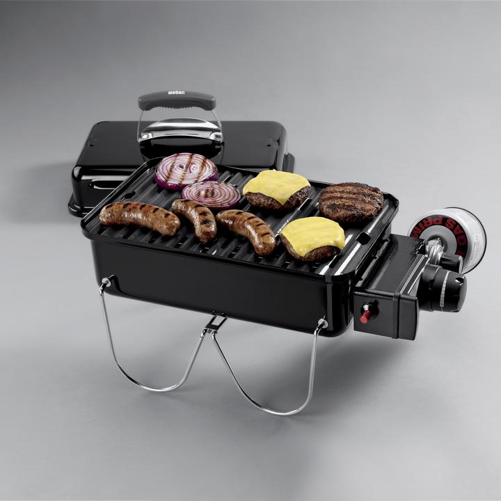 Actual product image Weber Go-Anywhere Gas Barbecue - 41x26 cm - Roestvrijstalen branders - Gasregelkop - Incl. deksel (2.10 kW)