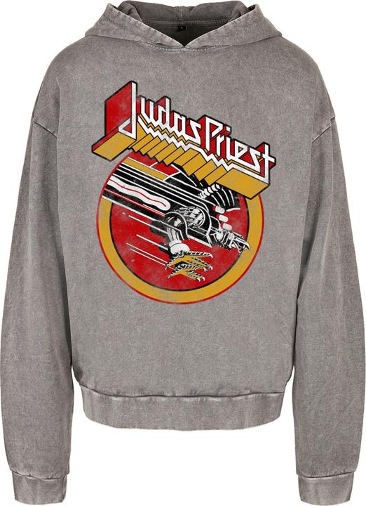 Image du produit Merchcode Judas Priest - Sweat à capuche surdimensionné Solid Circle Acid Washed - 161719 (M)