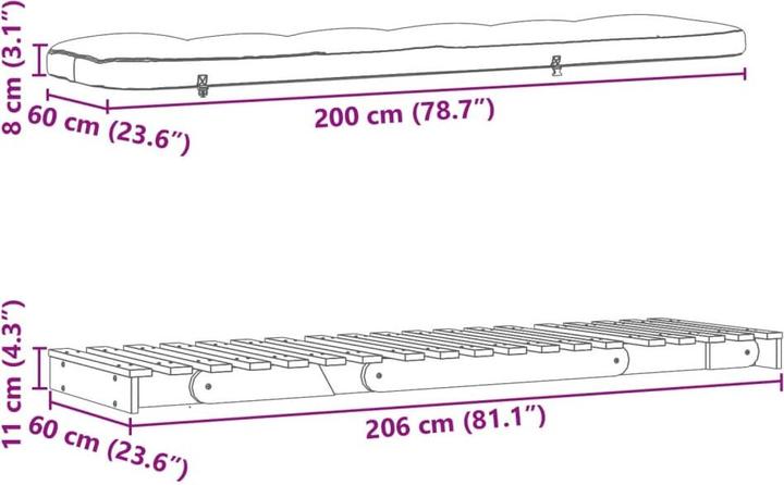 Actual product image vidaXL Futon-Schlafsofa