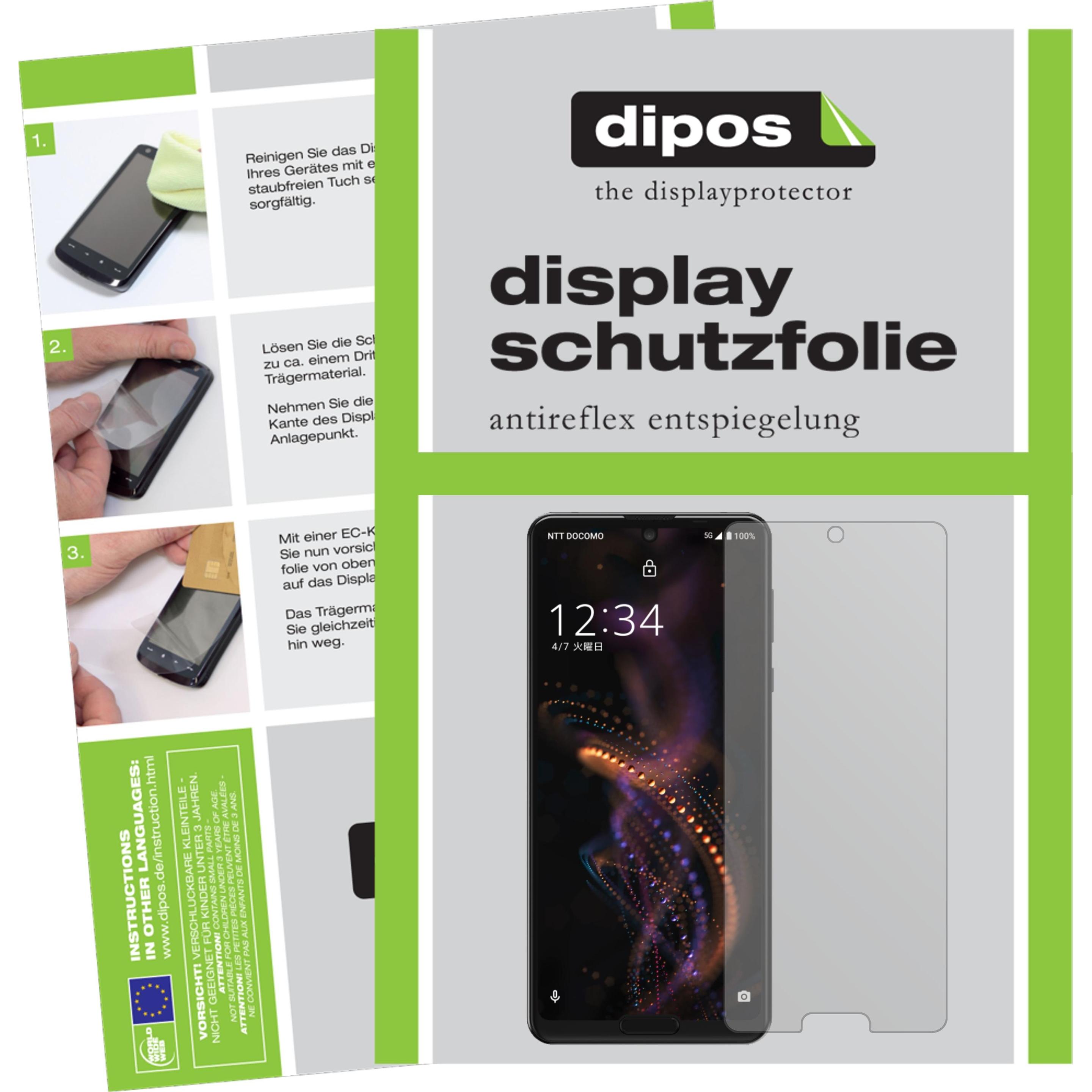 Dipos Displayschutzfolie Antireflex (1 Stück, Sharp Aquos R5G), Smartphone Schutzfolie, Transparent