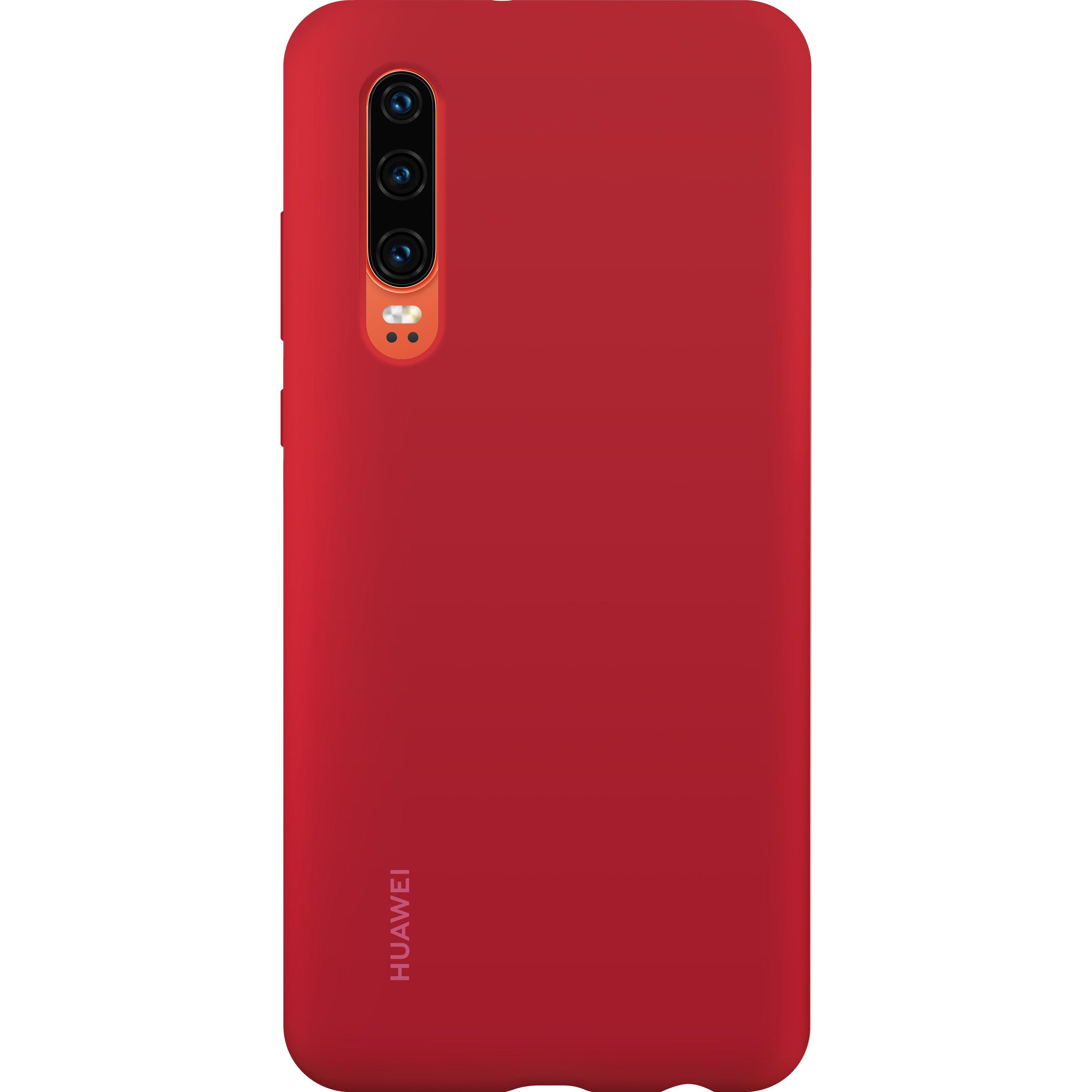 Huawei Silicone (Huawei P30), Smartphone Hülle, Rot