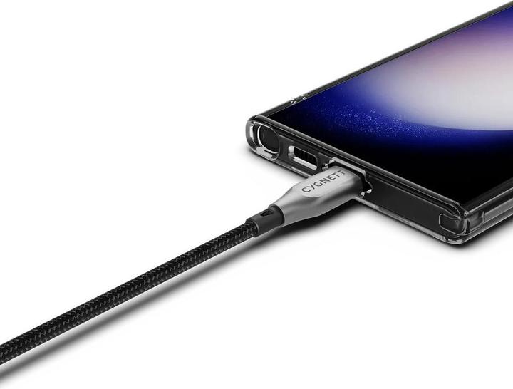 Productafbeelding Cygnett Gepantserde USB-C naar USB-C (USB 2.0) kabel, zwart, 3 m (3 m, USB 2.0)