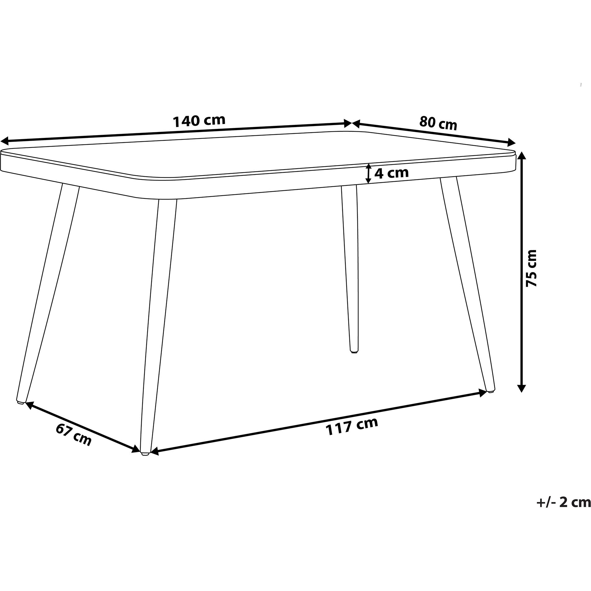 Thumbnail - Beliani, Gartentisch + Balkontisch, Lipari (140 cm)