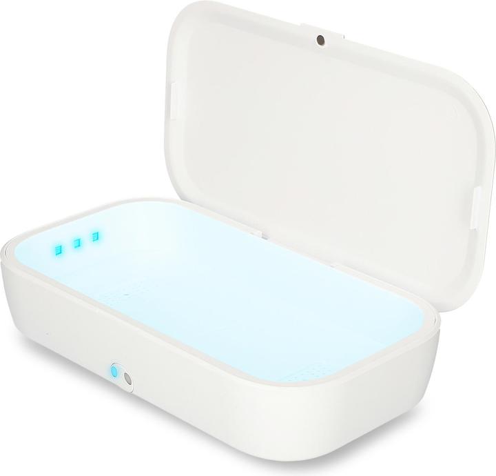 Image du produit KSIX Stérilisateur de boîte à lumière UV avec chargeur sans fil 10W