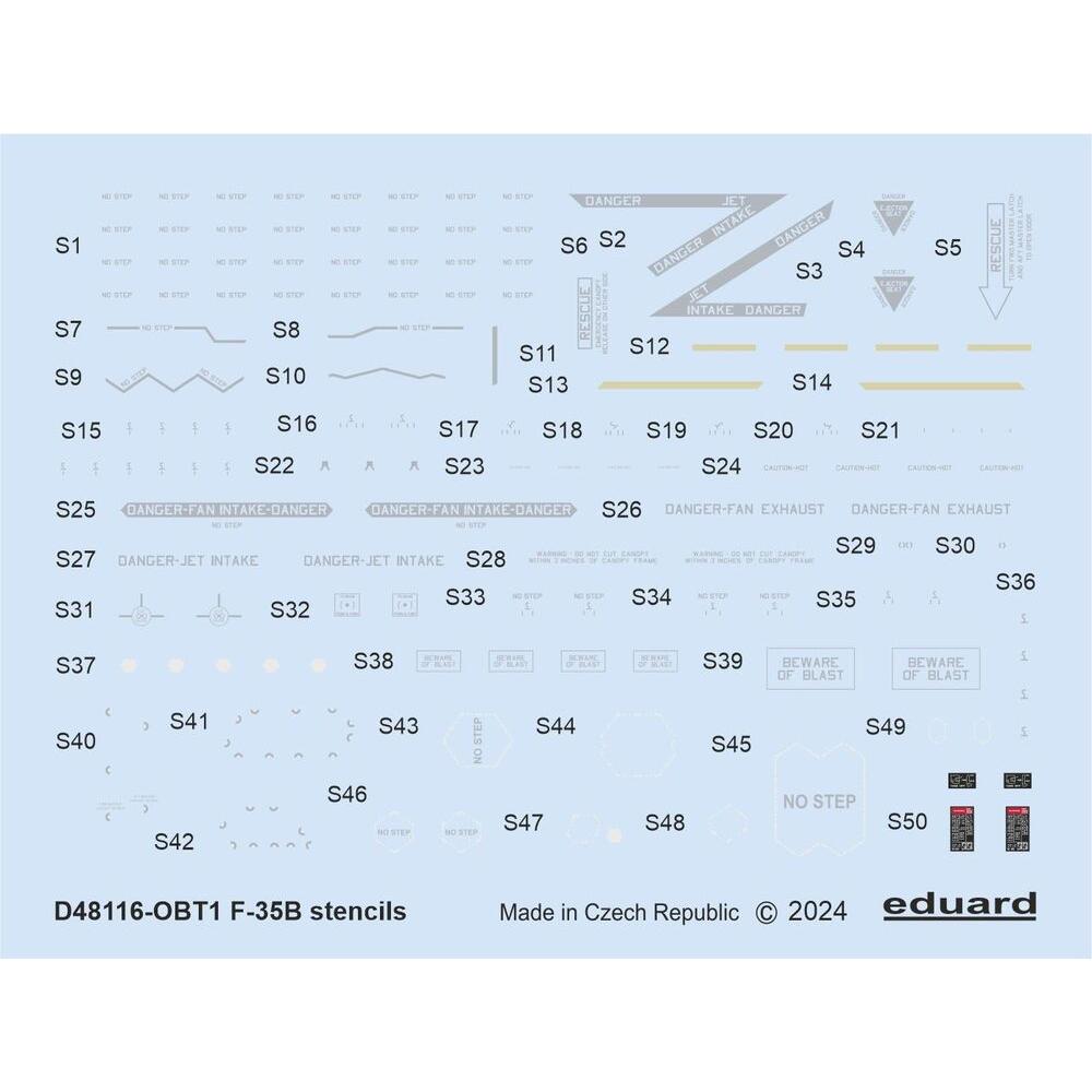 Eduard F-35B stencils 1/48
