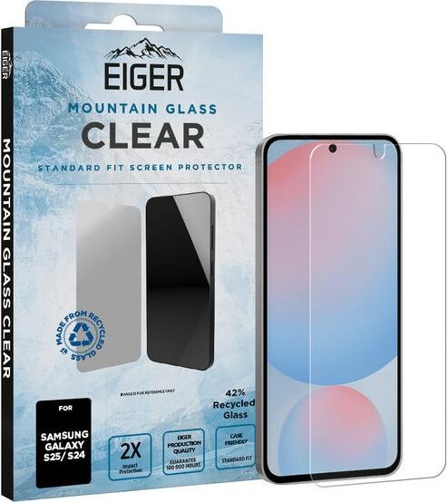 Actual product image Eiger Mountain Glass Clear (1 Piece, Samsung Galaxy S25)