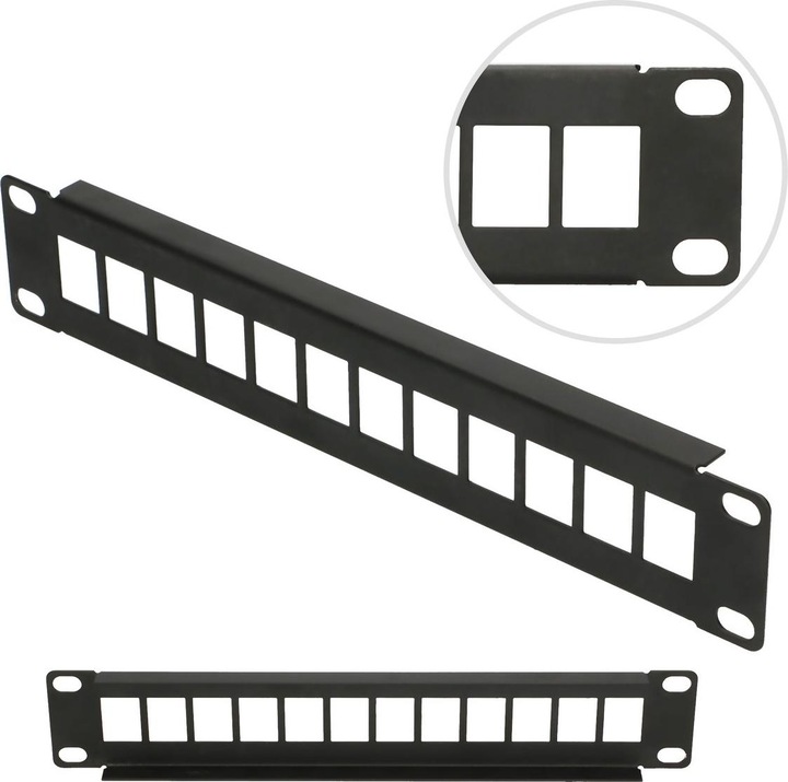Actual product image Extralink 12 PORT UTP 10/" MODULAR PATCHPANEL