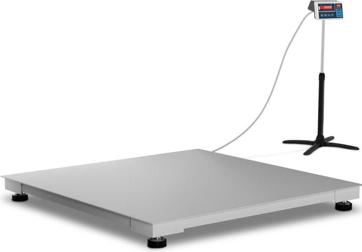 TEM Bodenwaage geeicht LED Schwerlastwaage Industriewaage Digital Waage 1,5 t/500 g