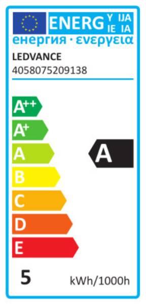 Energie-Label Ledvance SMART+ Spot ZigBee (GU5.3, 5 W, 350 lm, 1 x, A)