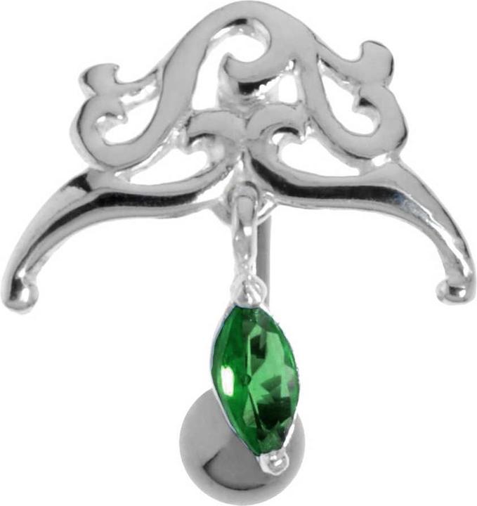 Image du produit Bijouteria Piercing nombril (Zircone, Argent 925, Acier chirurgical 316L)