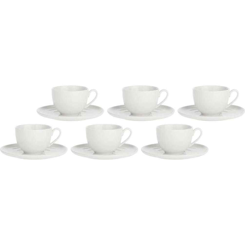 La Porcellana Bianca, Tasse, Set mit 6 Corte Untertassen - Weiss 200 ml (200 ml, 6 x)