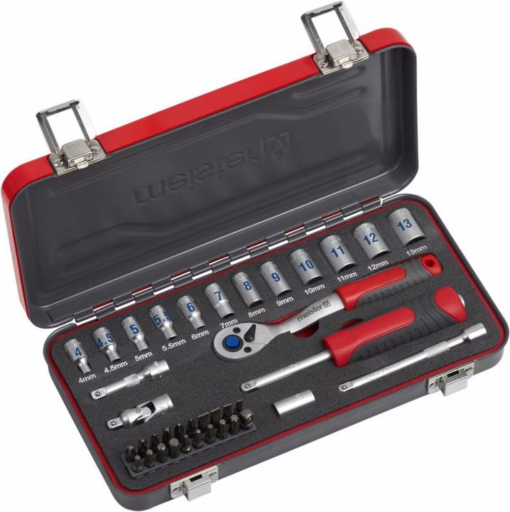 Actual product image Meister Bit and socket set 38 pieces, 1/4 inch