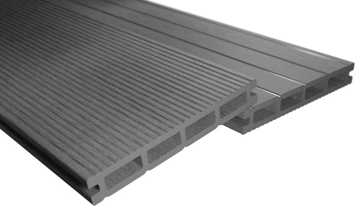 ® 34m² Hellgrau WPC Terrassendielen Komplettset