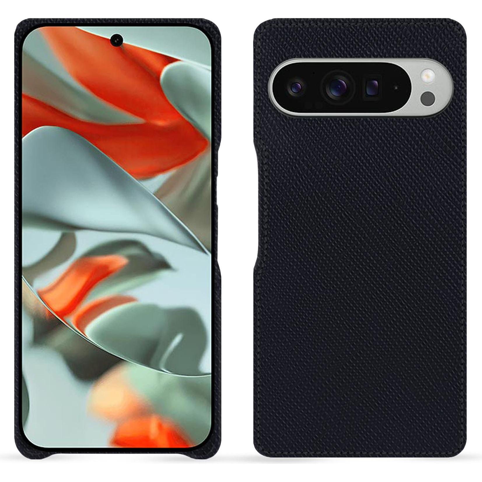 Noreve Lederschutzhülle (Google Pixel 9 Pro XL), Smartphone Hülle, Schwarz