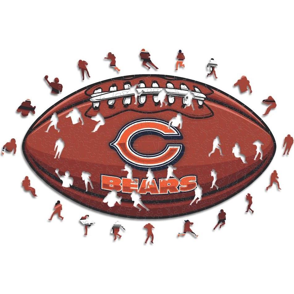 Iconic NFL - Chicago Bears – Football mit Logo - Holz Puzzle Grösse M (270 Teile) (270 Teile)