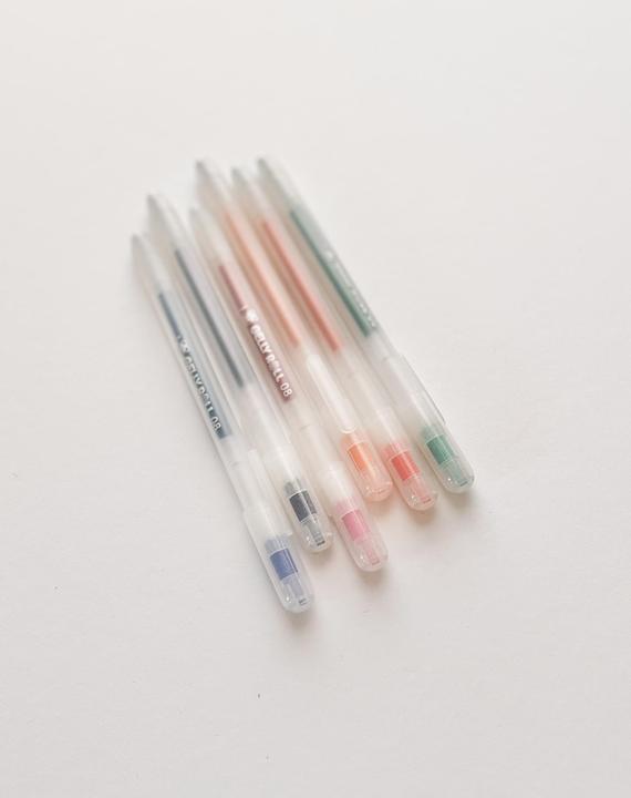 Productafbeelding Sakura Gelly Roll Retractable Classic Gelschreiber transparent 0,45 mm, Schreibfarbe: farbsortiert (Blauw, Groen, Lila, Oranje, Rood, Roze, 1x)