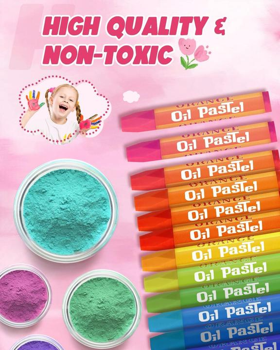 Produktbild Weeksun 145-teiliges Malset im Koffer mit Buntstiften, Marker, Ölpastelle, Acrylfarben & Aquarellfarben (Rosa|Silber, 133 x)