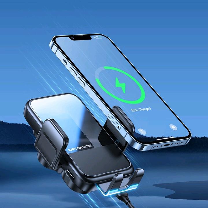 Produktbild Joyroom Magnetic car holder JR-ZS2948 with Qi induction charger (black)