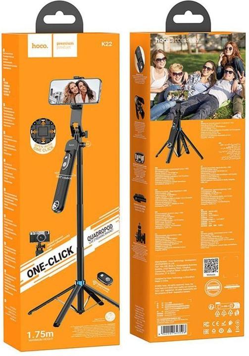 Produktbild Hoco Other selfie stick with bluetooth remonte control K22 black