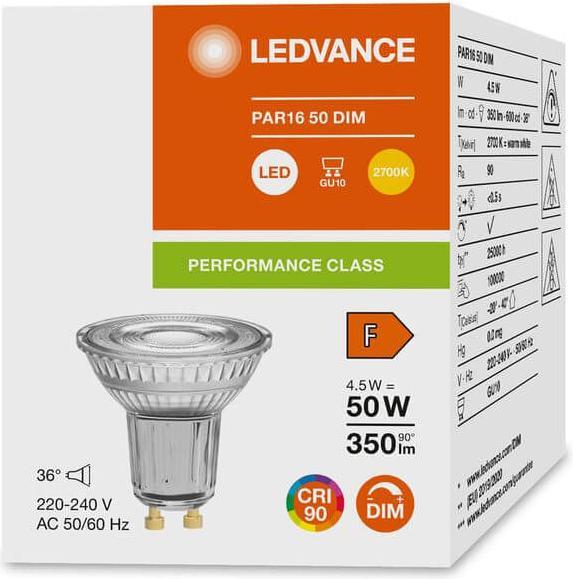 Produktbild Ledvance LED PAR165036 D (GU10, 4.50 W, 350 lm, 1 x, F)