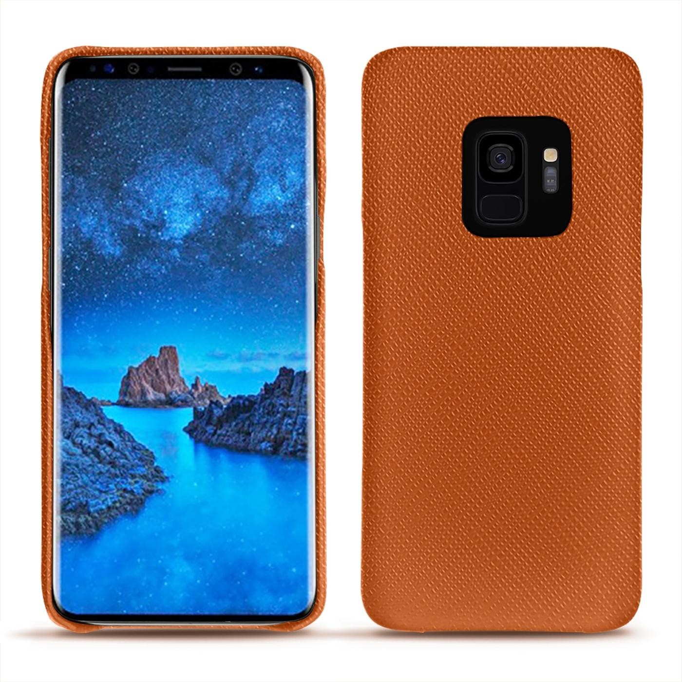 Thumbnail - Noreve Lederschutzhülle (Samsung Galaxy S9), Smartphone Hülle, Orange