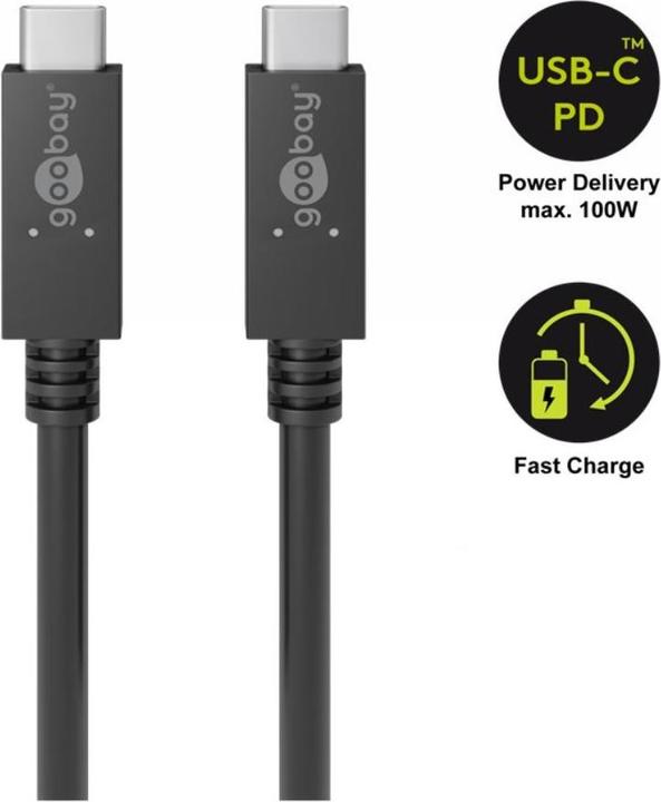 Produktbild Goobay USB-Kabel (1 m, USB 3.2 Gen 2, 100 W)