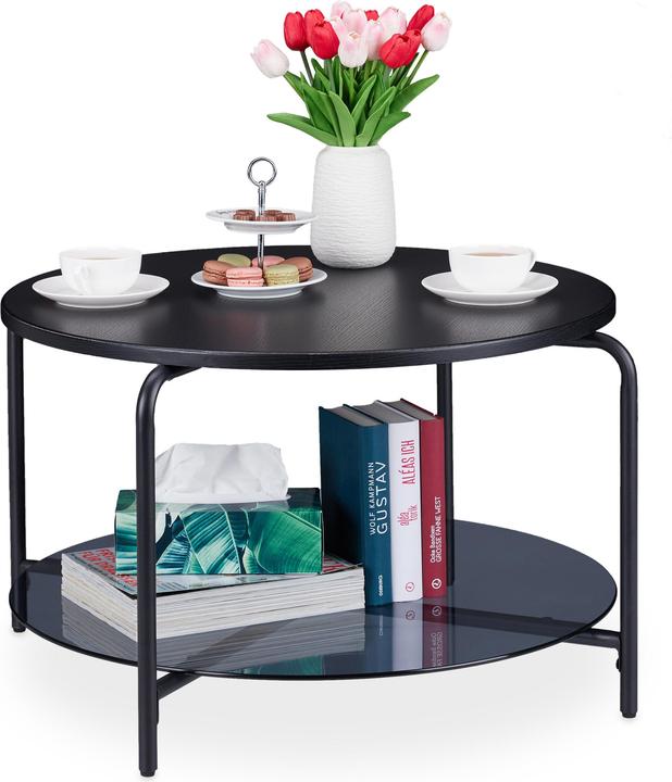 Immagine prodotto Relaxdays Tavolino da salotto scandinavo (80 x 80 x 45 cm)