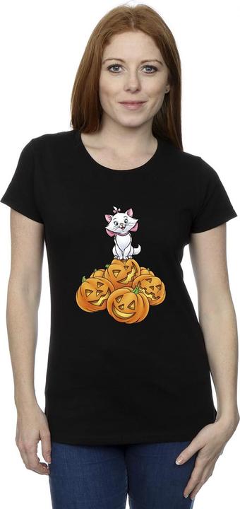 Actual product image Disney Womens/Ladies Marie Pumpkin Cotton Halloween T-Shirt (5XL)