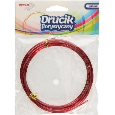 Brewis, Filo, Blumendrähte 3mx2mm rot (3 m)