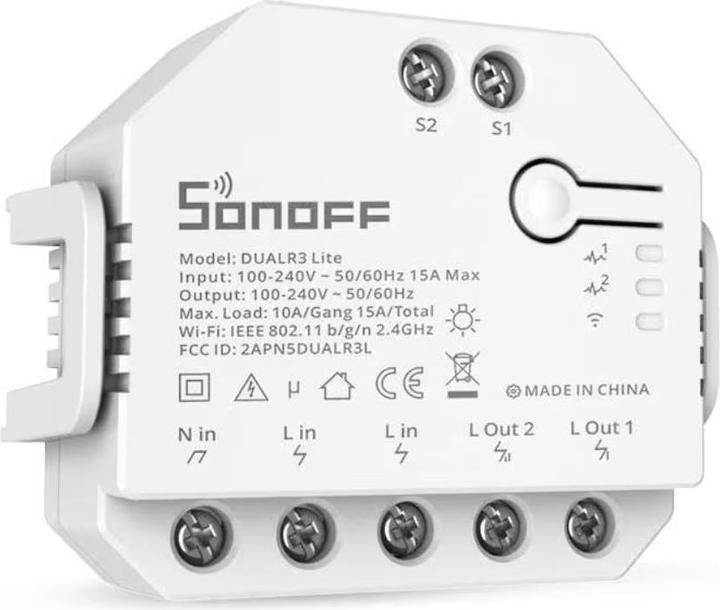 Sonoff WiFi shutter actuator DUALR3Lite (Switch actuator)