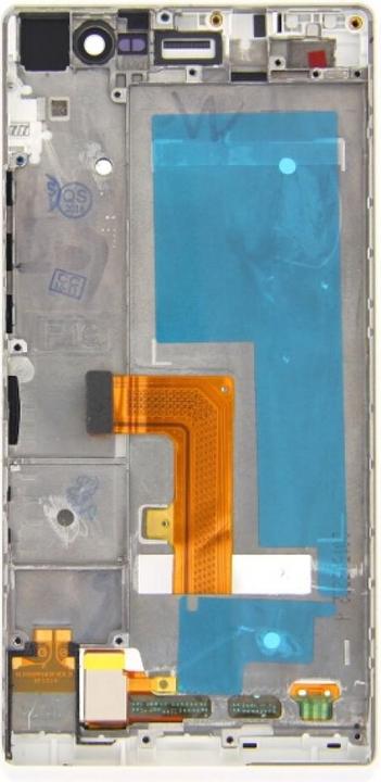 Actual product image OEM Huawei P7 LCD with Frame white (Huawei Ascend P7)