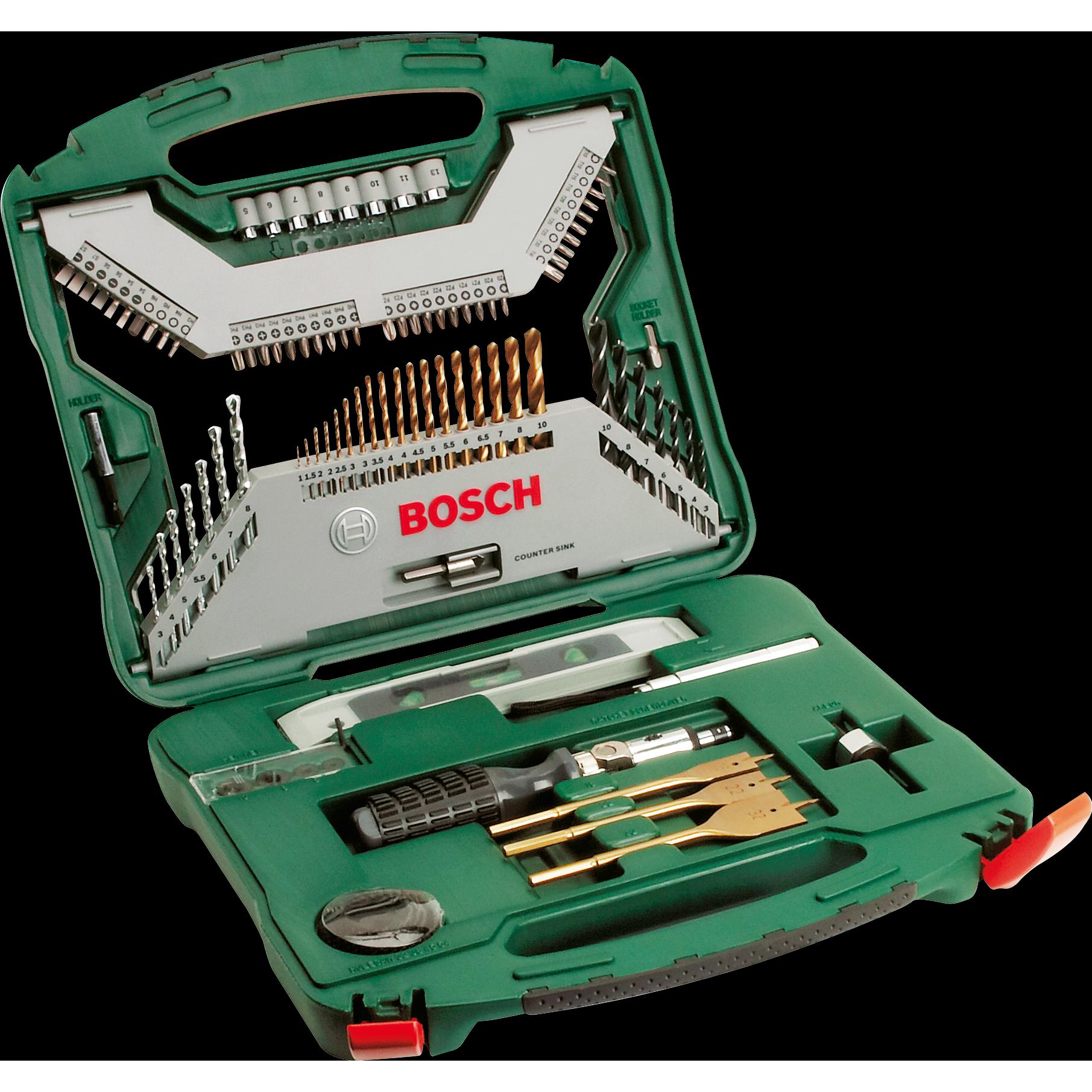 Bosch Zubehör, Bohrereinsatz, X-Line Titanium-Set, 100-teilig (32 mm, 38 mm, 45 mm, 54 mm)