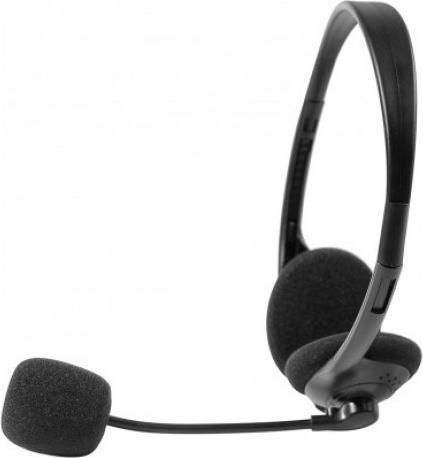 Image du produit Exertis Connect Casque stéréo avec microphone, noir, 2 x jack 3,5mm (câble de 2,4m) (Filaire)